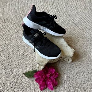 New Women Size 9 Adidas Puremotion Running Athletic Tennis Shoe Black White Pink